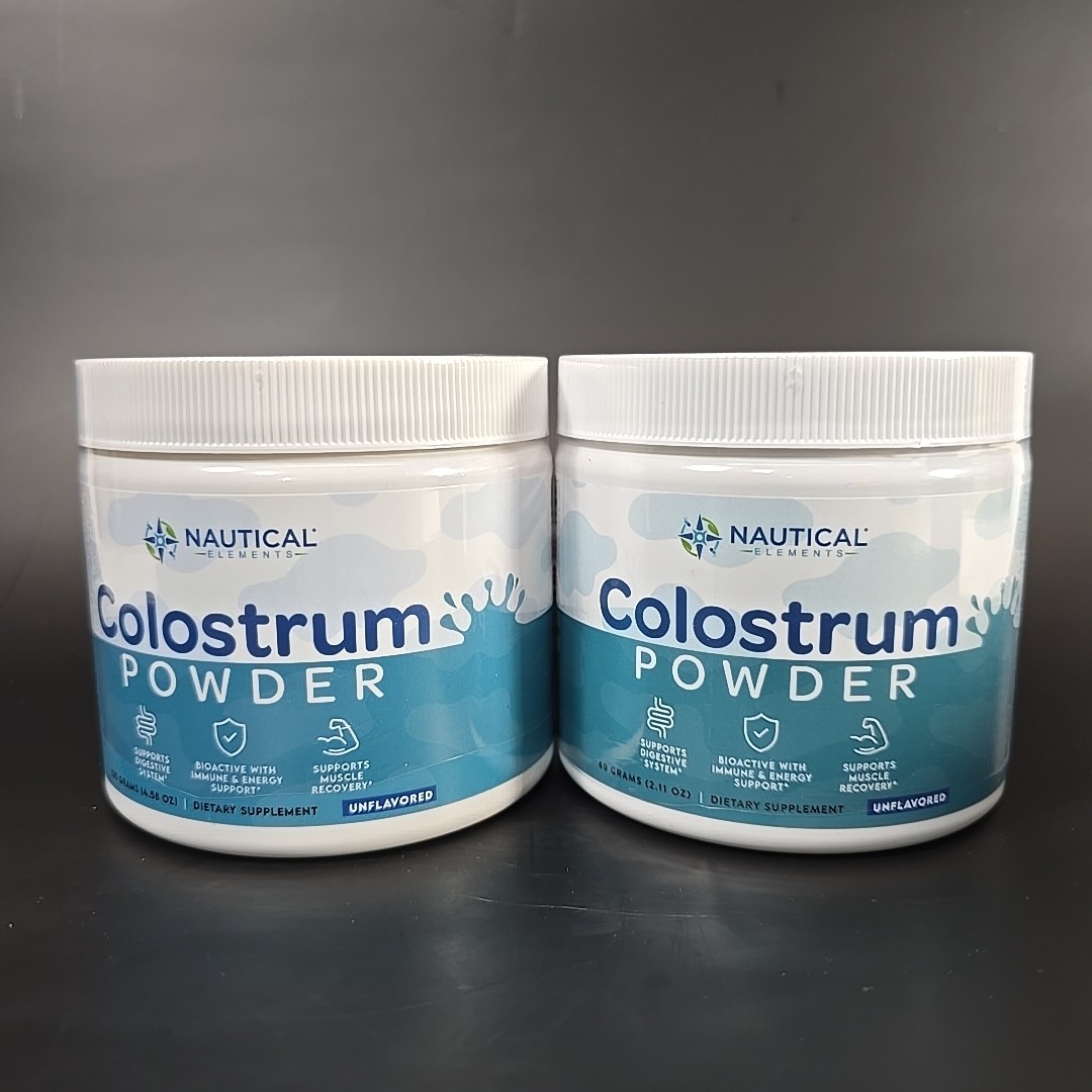 Colostrum Powder 2 Pack, Nautical Elements, Unflavored (30 Servings Each)