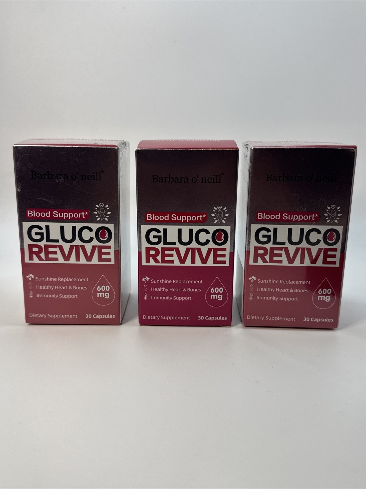 3x- Gluco Revive Blood Support GlucoRevive Glycogen Support 30 caps (60) Exp 527