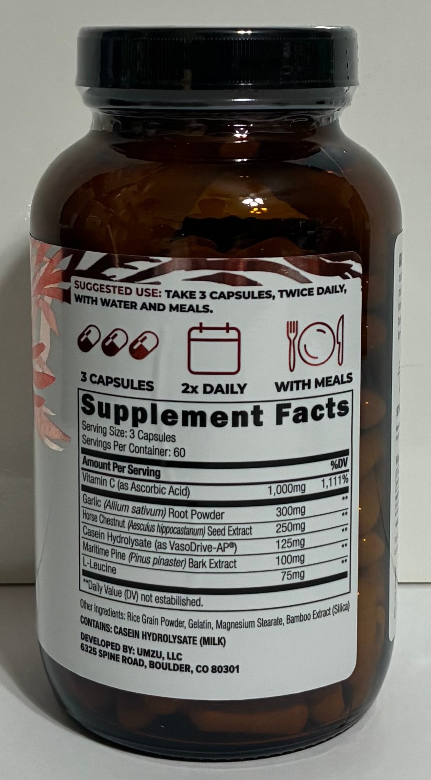 (2) UMZU REDWOOD Dietary Supplement (180 Capsules) [New] Sealed Best By 12/2027