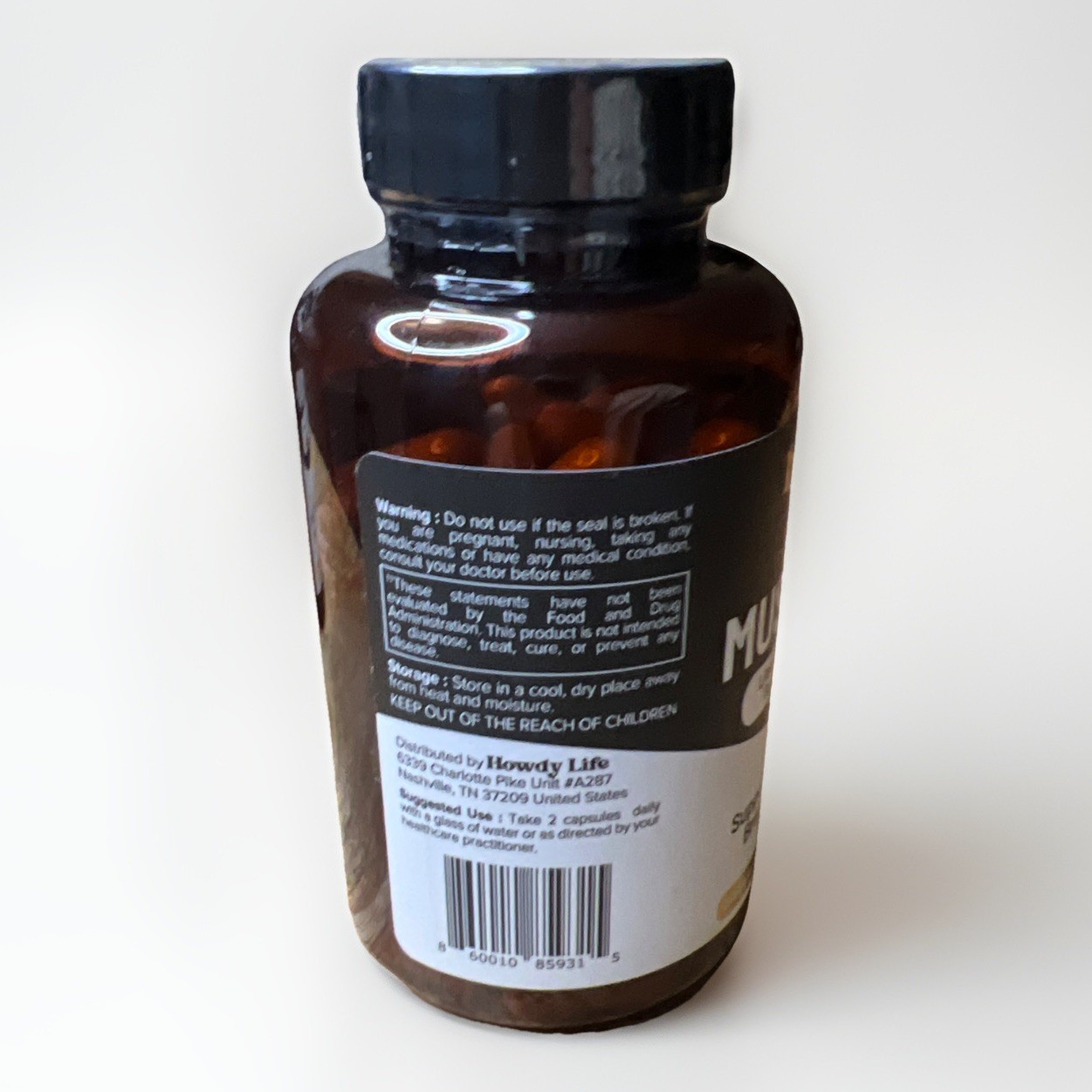 Howdy life Mushroom+ Lions Mane,Reishi,Chaga,Turkey Tail & Cordyceps Exp 03/27