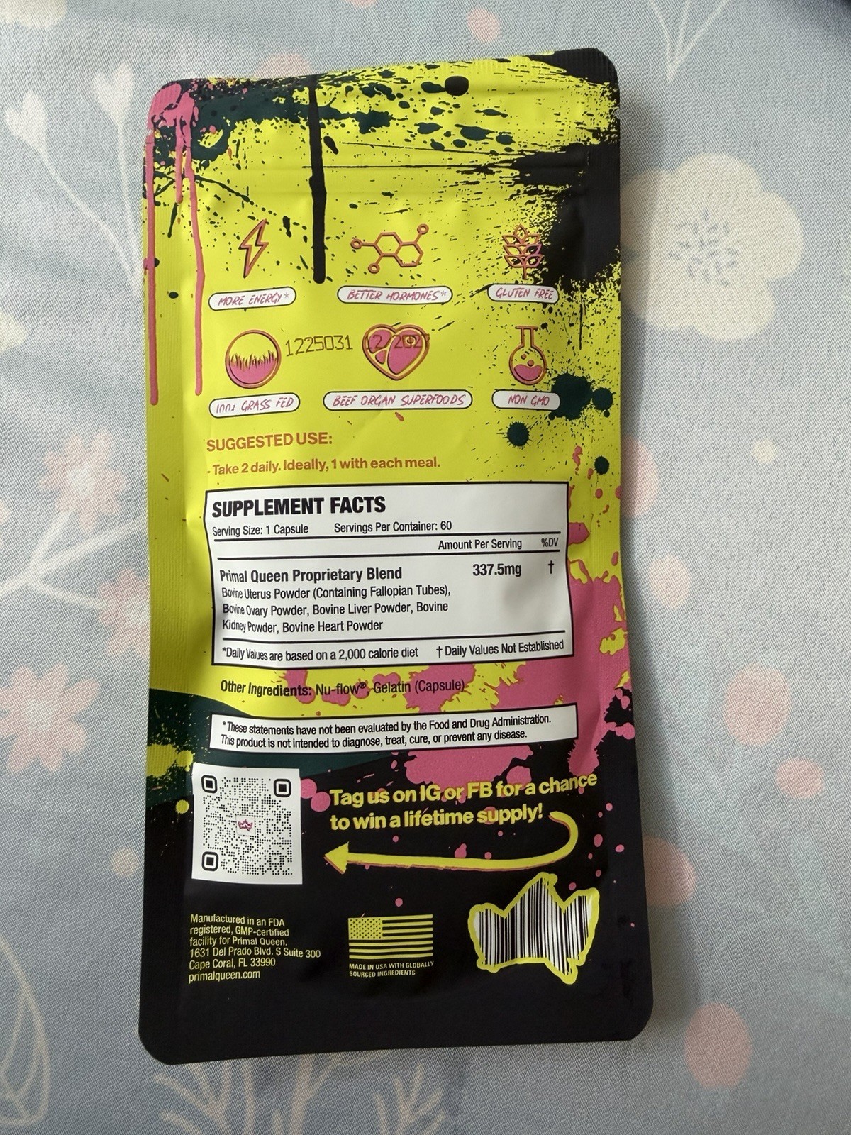 Primal Queen Beef Organ Supplements- 2 month supply
