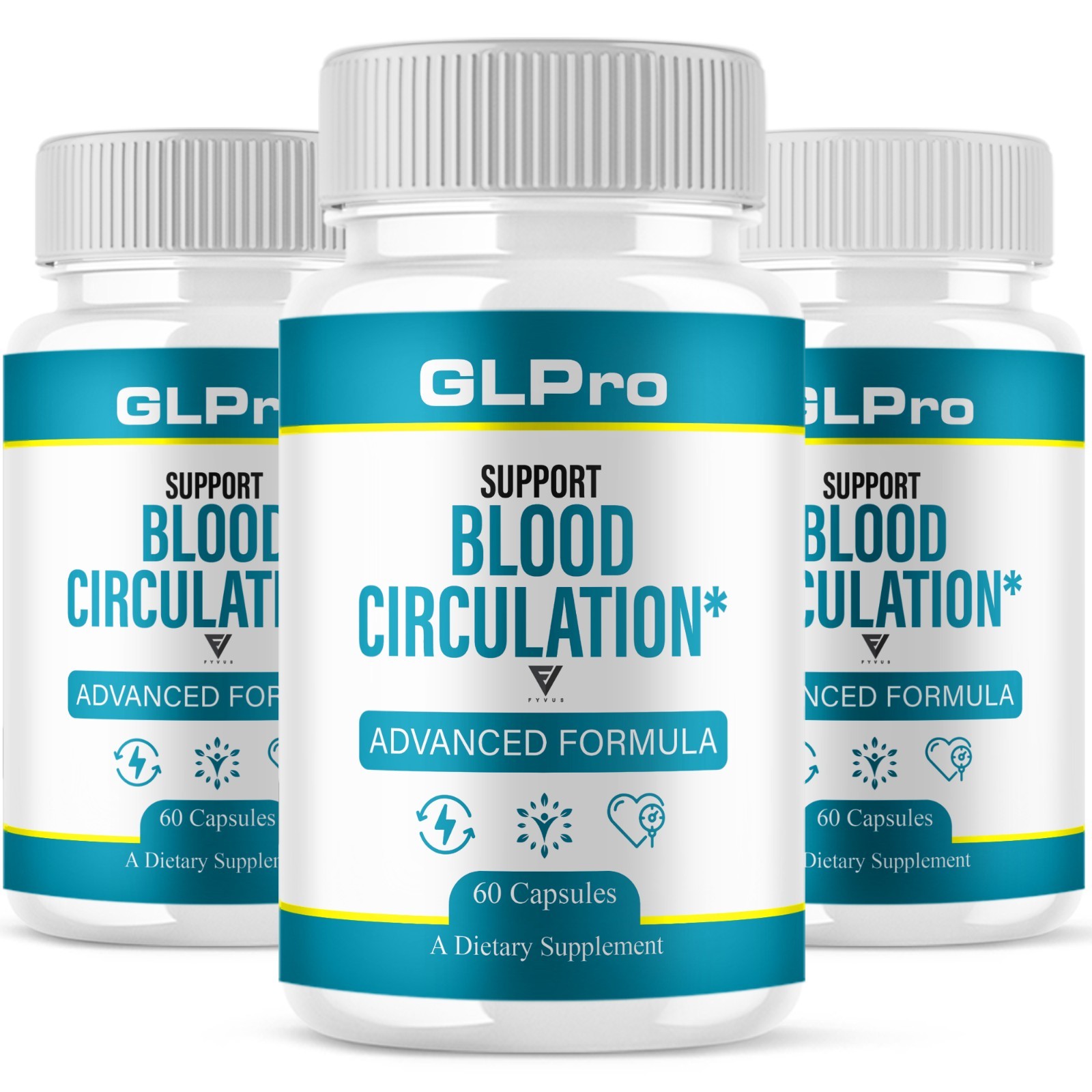(3 Pack) GLPro Advanced Blood Support Supplement, GLPros Pills (180 Capsules)