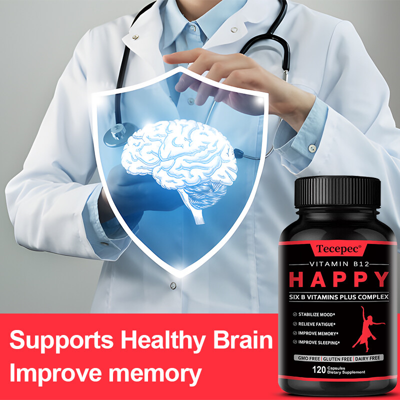 B-12 Complex, Vitamins B1, B2, B3, B6 & B12, Energy, Metabolism Aid