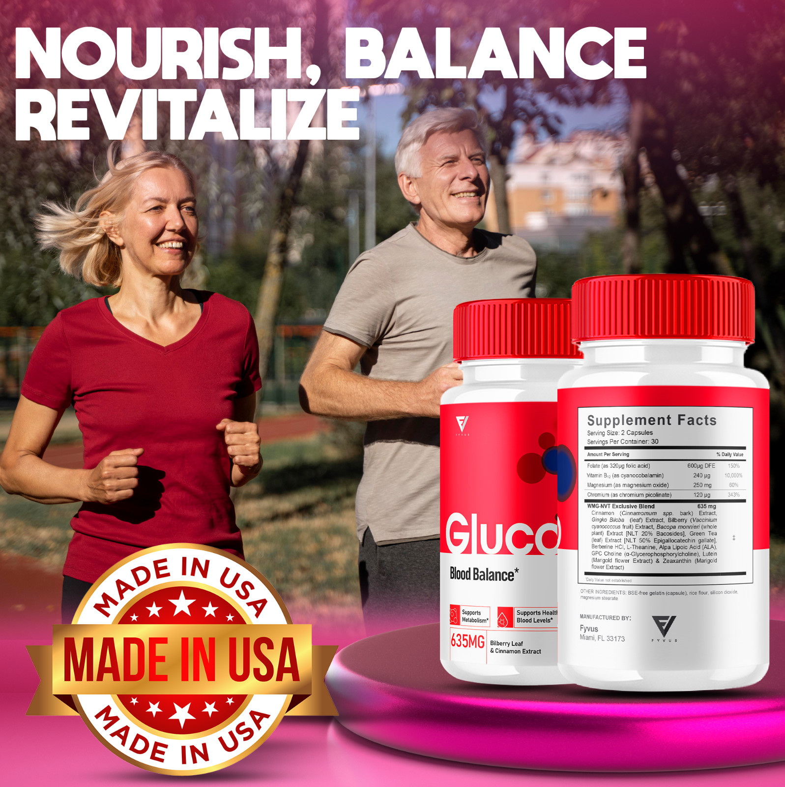 (5 Pack) Glucobio Advanced Health & Wellness Blood Support Pills (300 Capsules)