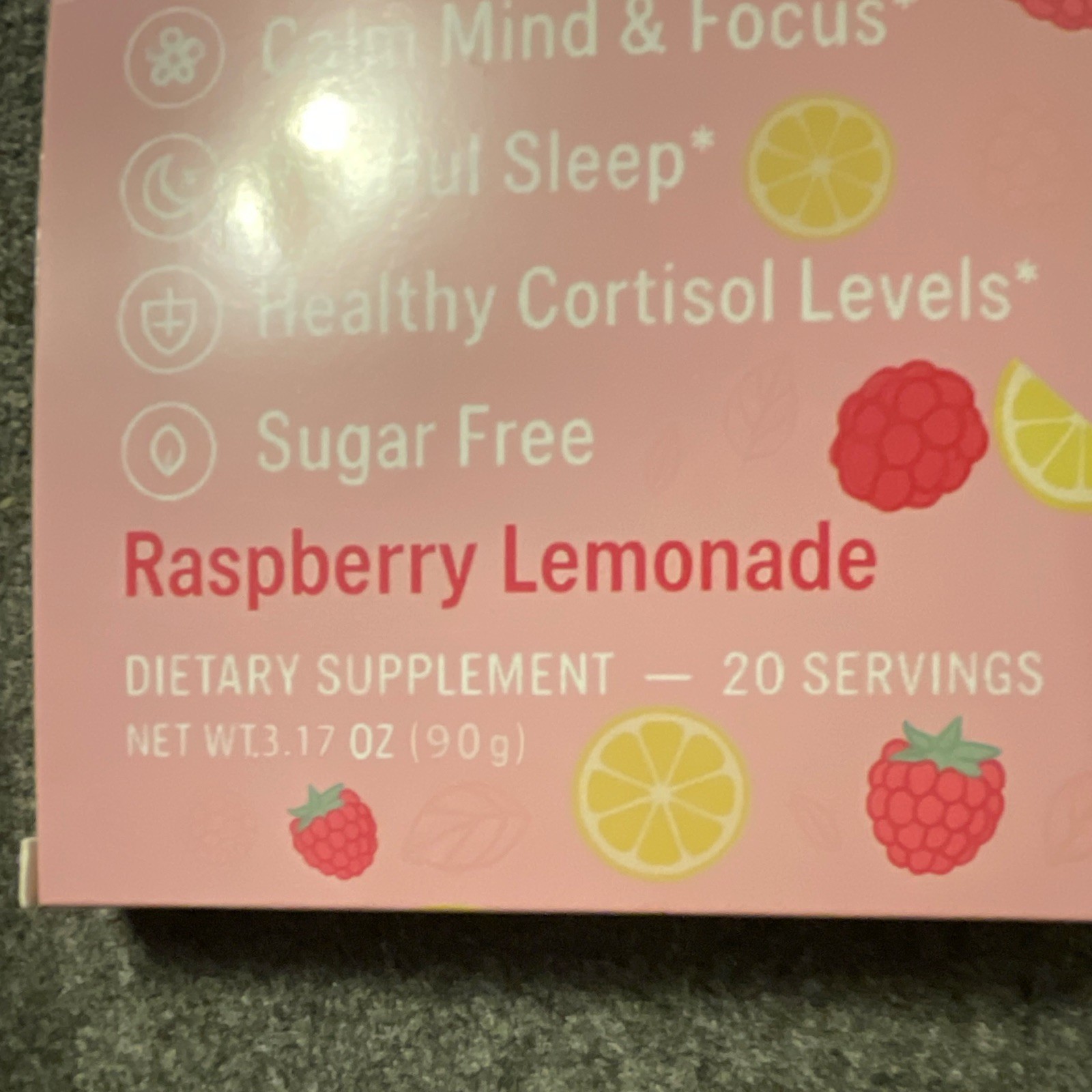 Tropical Deep Calm Electrolyte Drink Mix Raspberry Lemonade Sugar Free 20ct