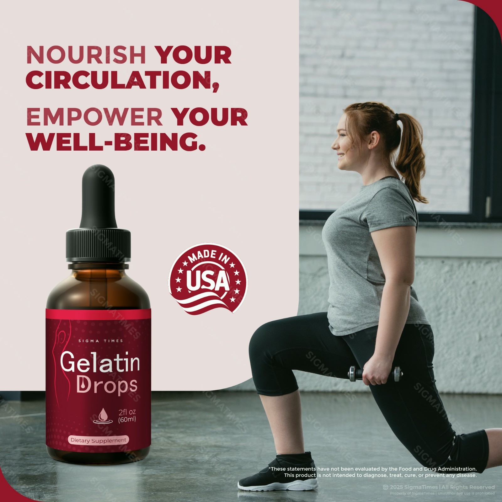 Gelatin Drops for Weight Loss, Liquid Supplement for Metabolism Boost (30 serv)