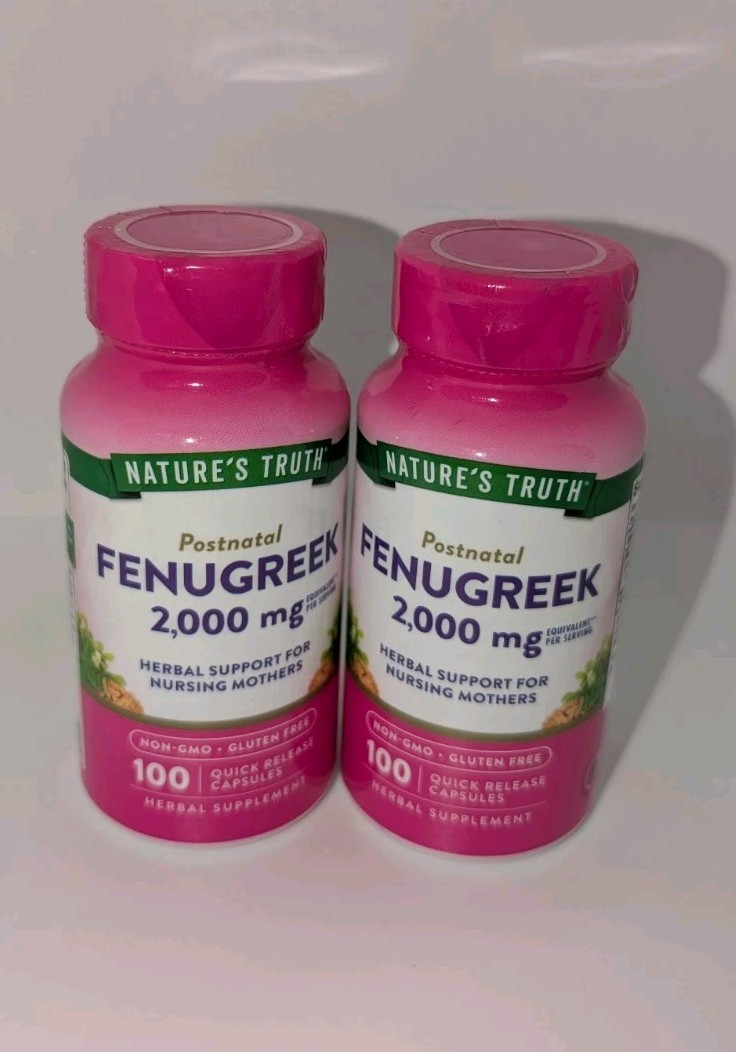 2 X NATURE’S TRUTH Fenugreek Seed Supplement for Traditional Breastfeeding