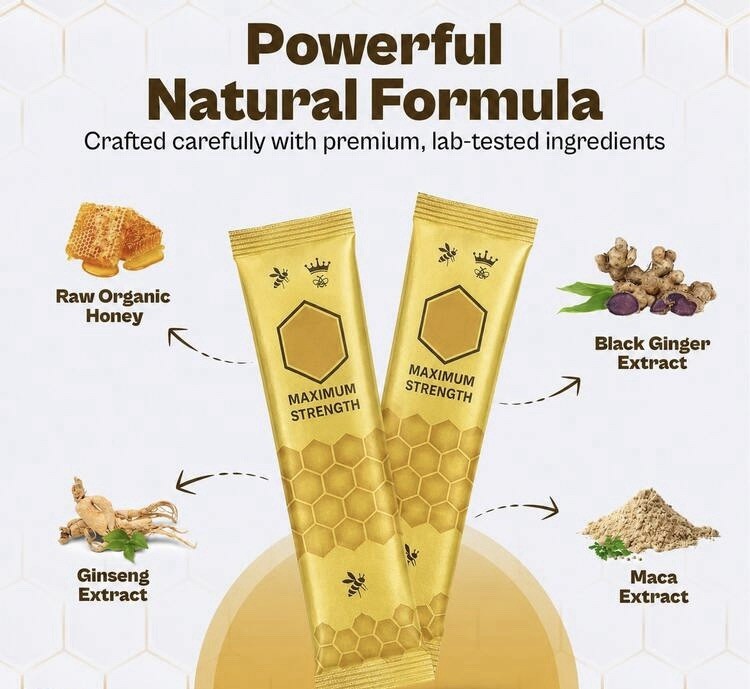 Organic Honey Manuka Honey Bee Pollen 100% Black Stick Honey 20g x 10 Satchets