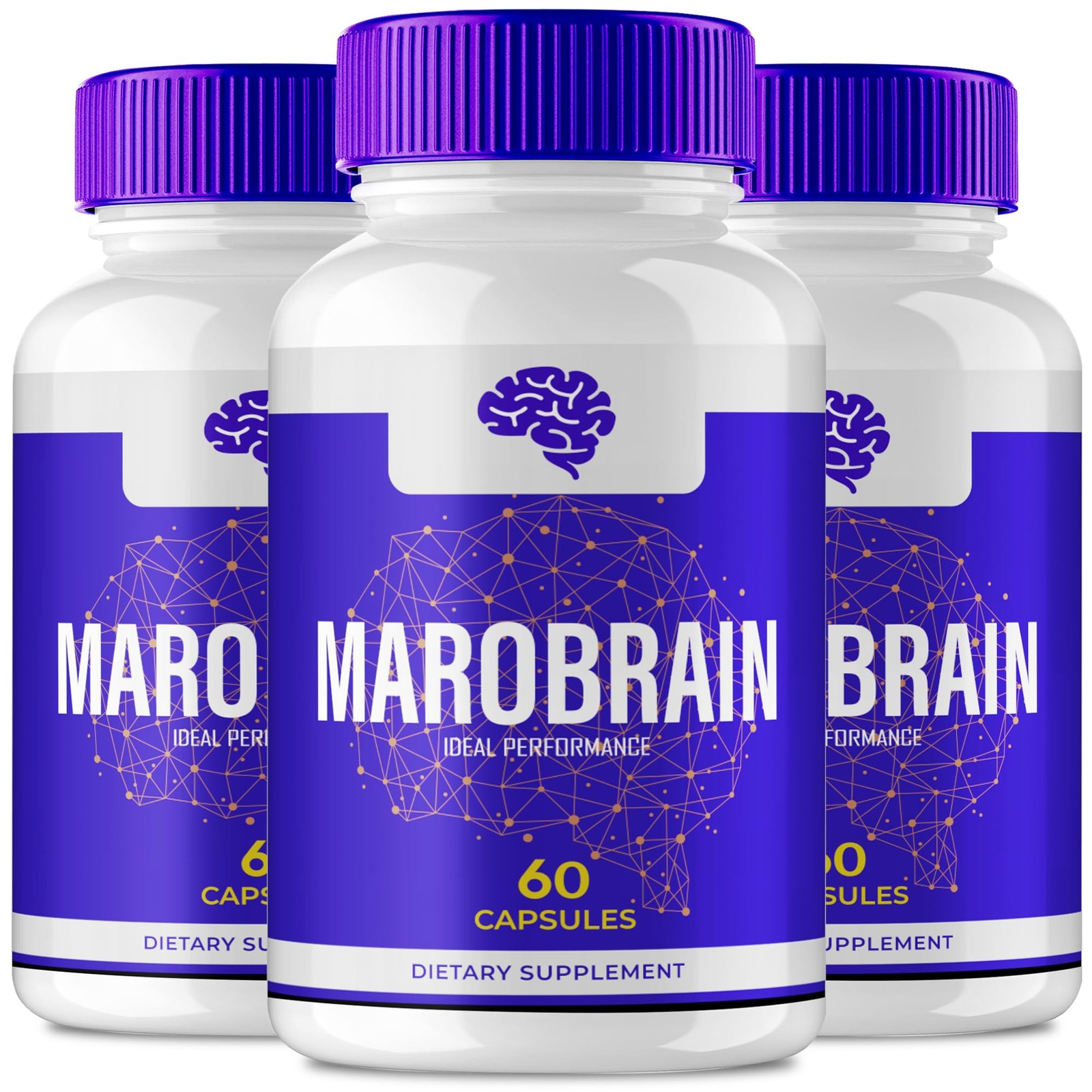 Marobrain Powder Supplement – 180 Capsules (3 Pack)