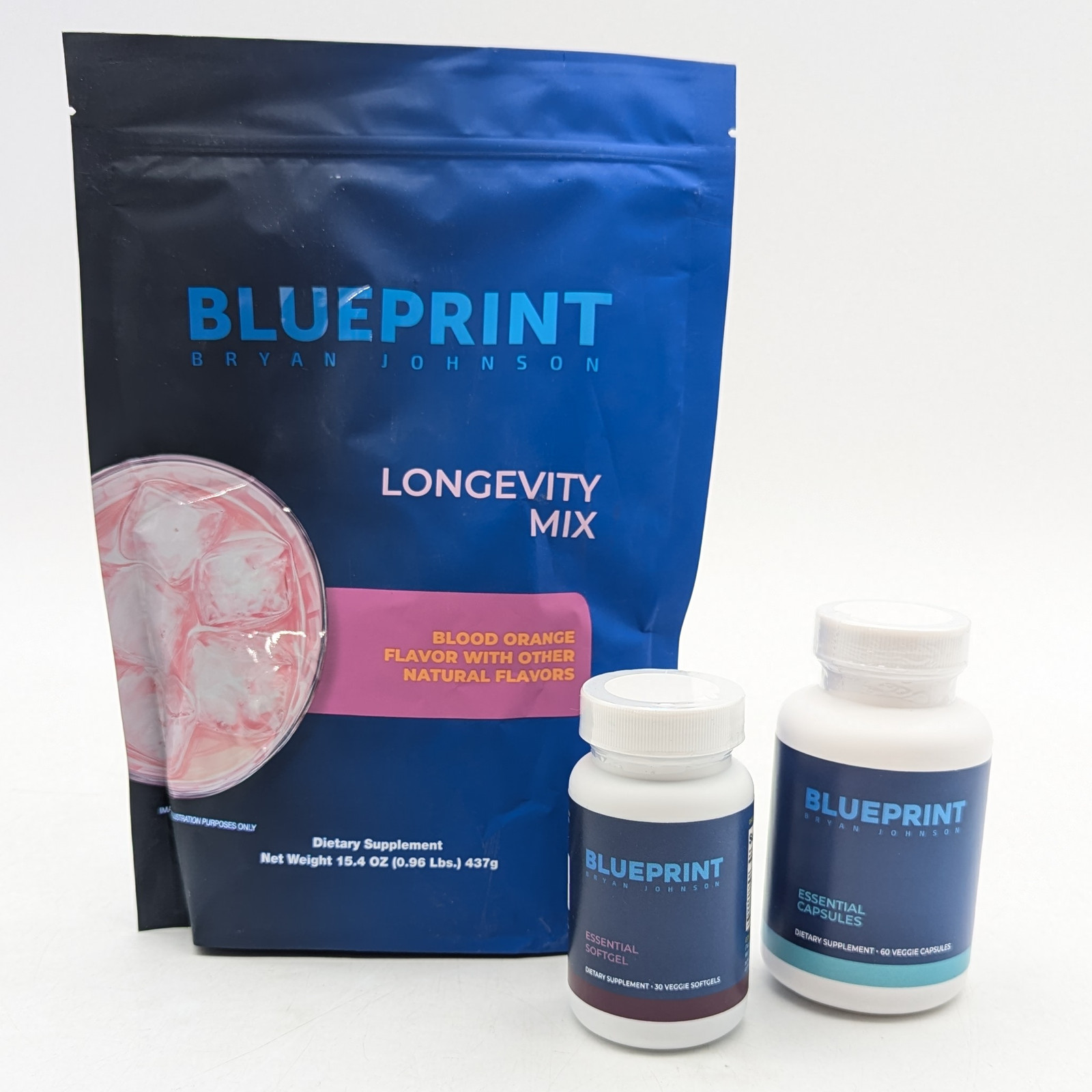 Blueprint Bryan Johnson Dietary Supplements Longevity Drink Mix & More Lot of 3