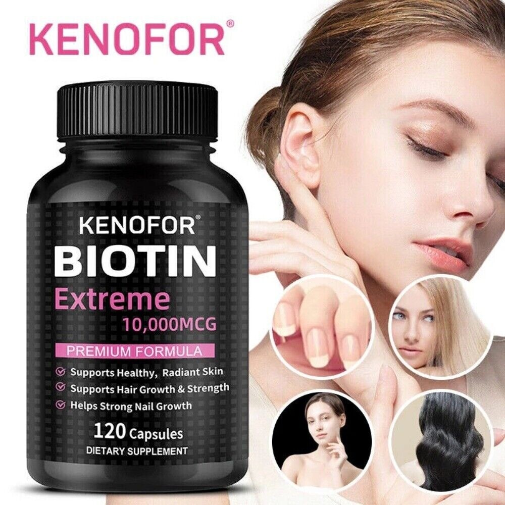 Biotin 10,000 mcg Maximum Strength Capsules 120 Capsules Supplement*