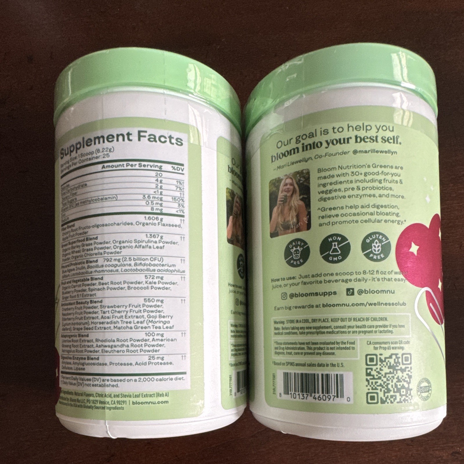 Bloom Greens & Superfoods Powder Spiced Cranberry Vegan 2-Pack 5.49 oz Exp 08/26