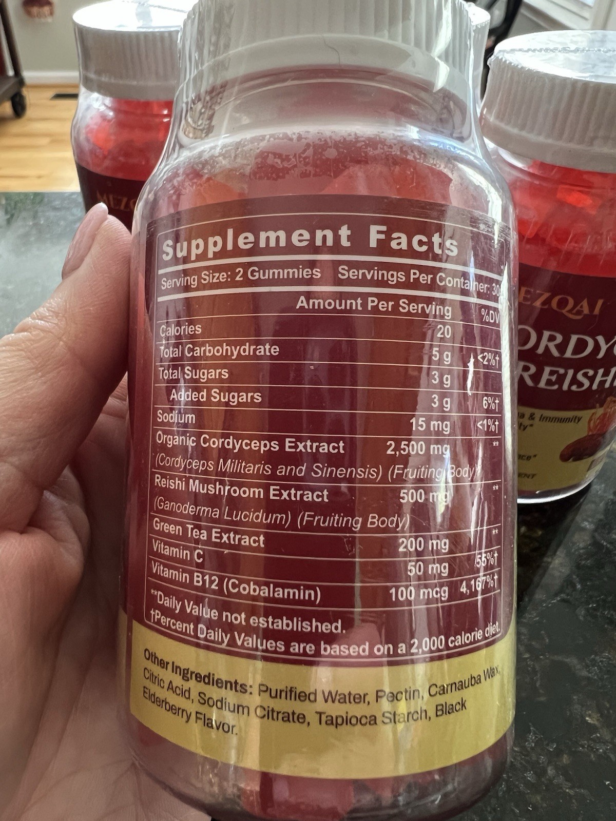 Lot of 4 Mezqai Cordyceps & Reishi Gummies Dietary Supplement (60 Ct.) – Sealed
