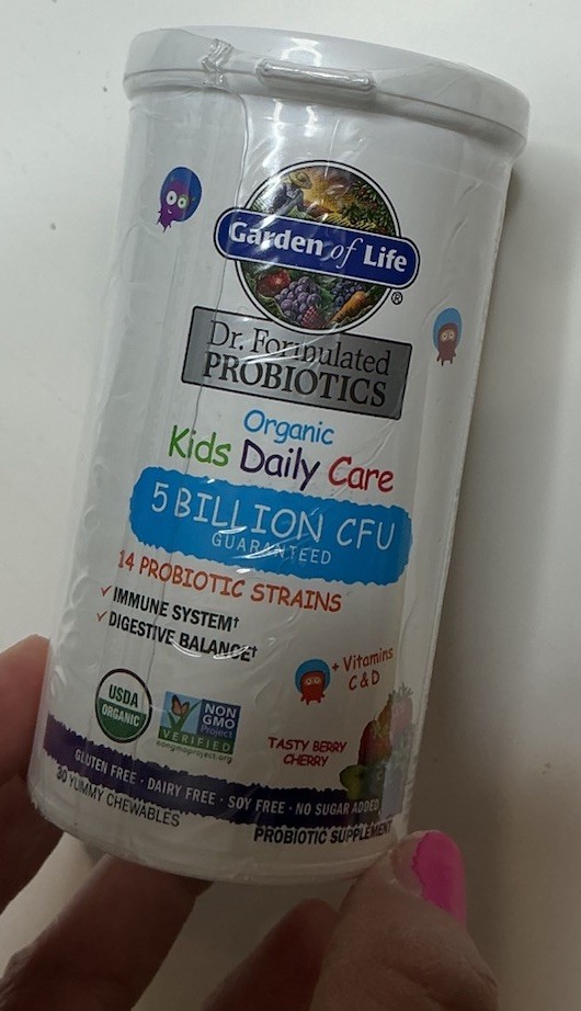 Garden of Life Kids’ 5 Billion CFU Probiotics Berry Chewable Supplement 6-26 Exp
