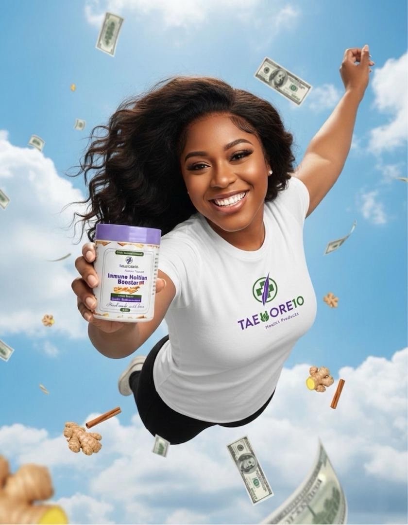 Taeuore10 Immune Support Powder 8 oz 100% Natural Ginger Turmeric Honey
