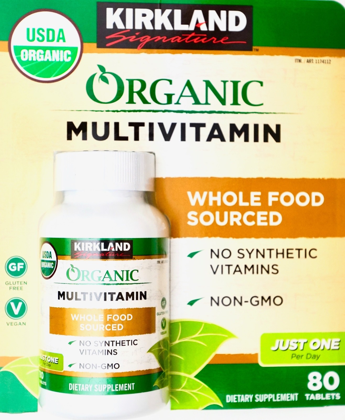 Kirkland Signature Organic Multivitamins Whole-Food Sourced Tablets
