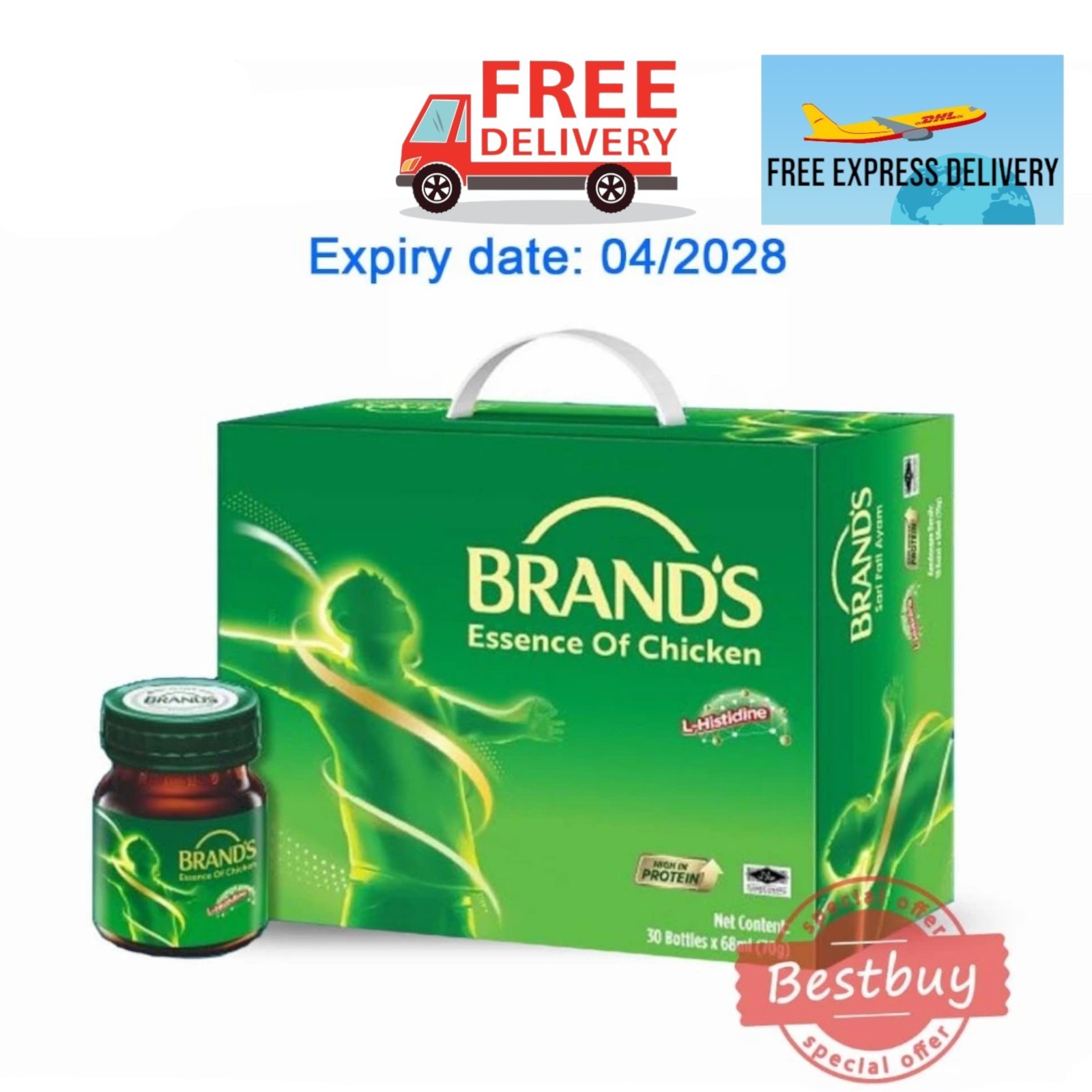 BRAND’S Essence of Chicken 1 Case (30x70g) | Boost Energy & Focus | Exp 2028
