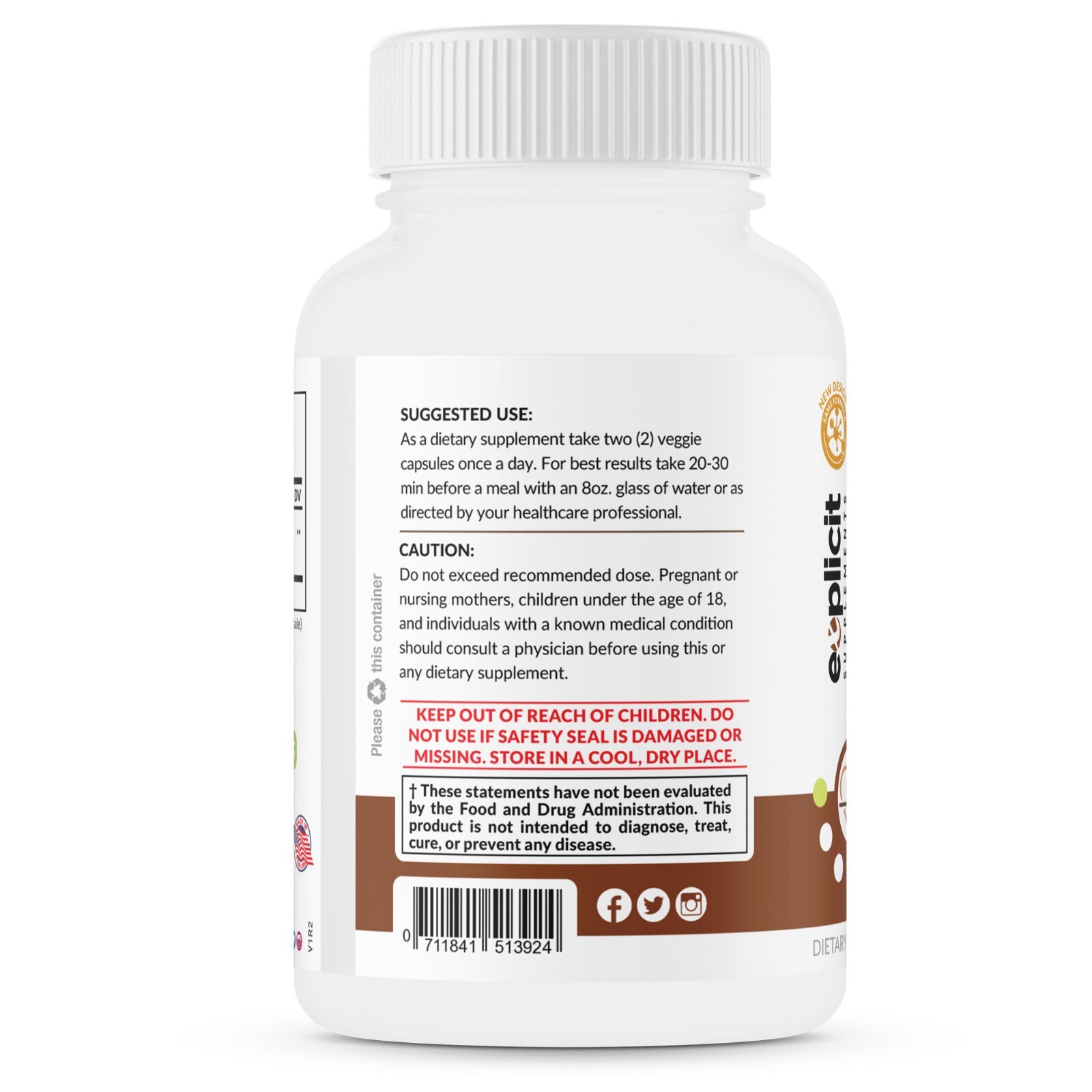 Ceylon Cinnamon 1200mg – 60 Capsules – 30 Servings