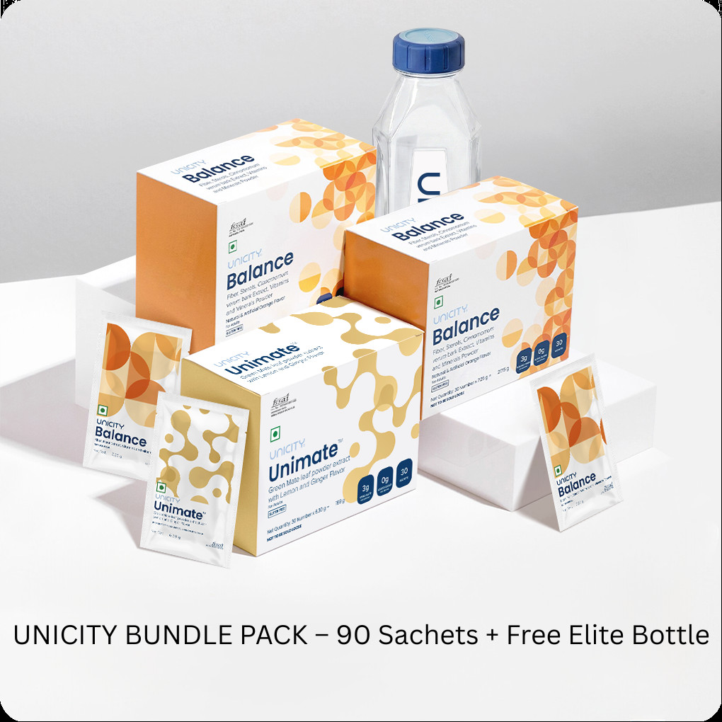 Unicity Balance 60 + Unimate Lemon Ginger 30 Bundle | FREE Diamond Elite Bottle