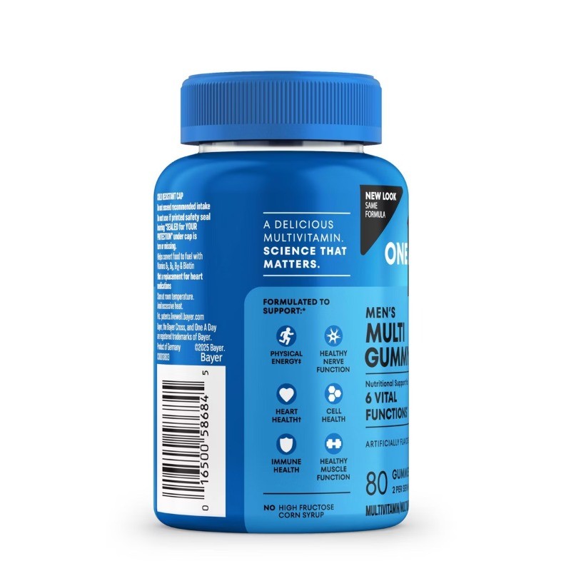 One A Day Men’s Multivitamin Physical Energy Support Gummies – 170ct