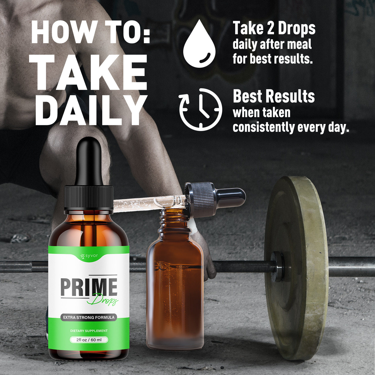 (2 Pack) Prime Drops Male Support Drops Advanced Vitamin Supplement 60 Servings