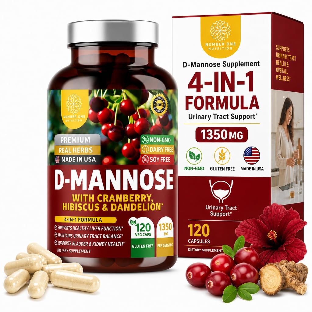 Premium D Mannose Supplement for Women and Men [Max 120 Count (Pack of 1)