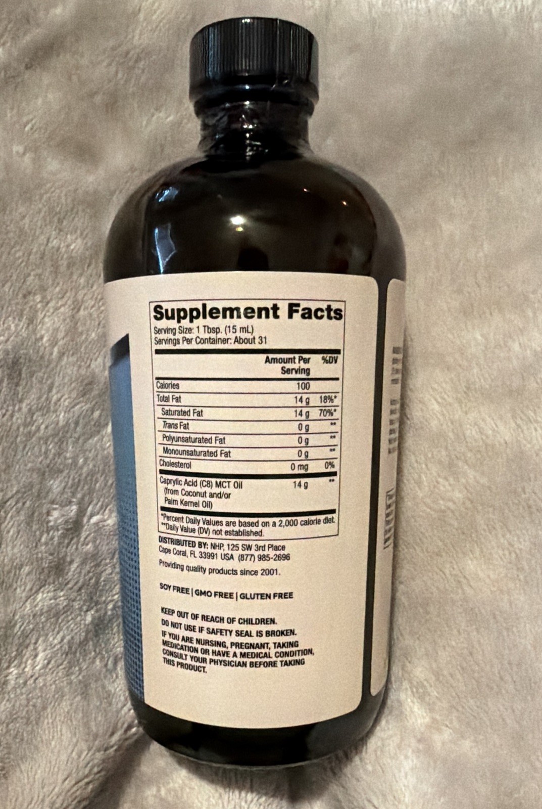 Dr. Mercola Biothin Ketone Energy C8 MCT Oil Keto Unflavored 16 fl oz