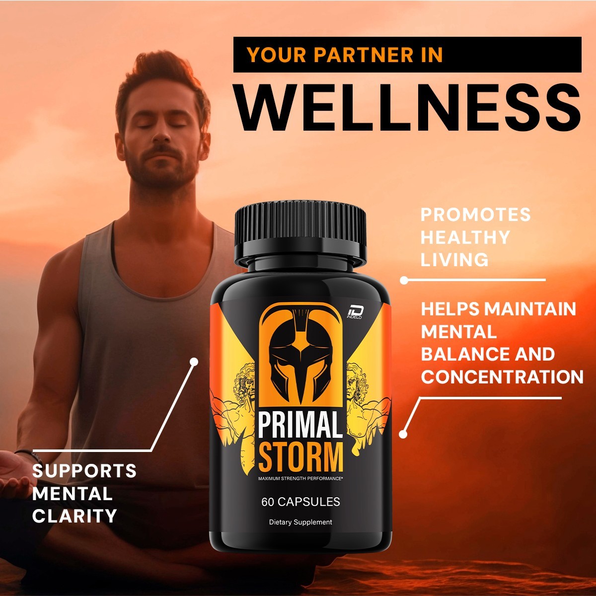 (2 Pack) Primal Storm for Men Capsules – PrimalStorm MultiVitamin Complex Pills