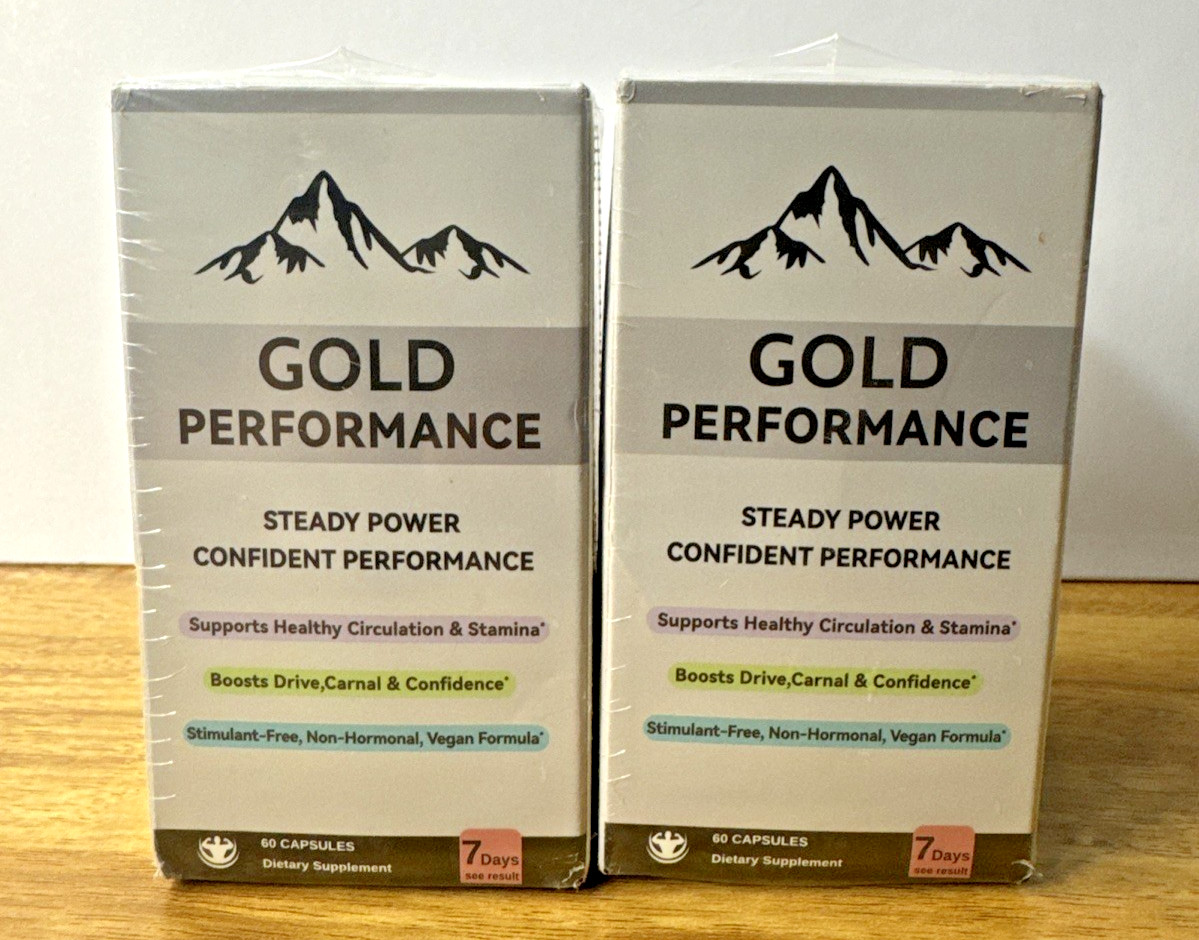 2x Gold Performance Steady Power Supplement Energy & Endurance 120 Caps Sealed