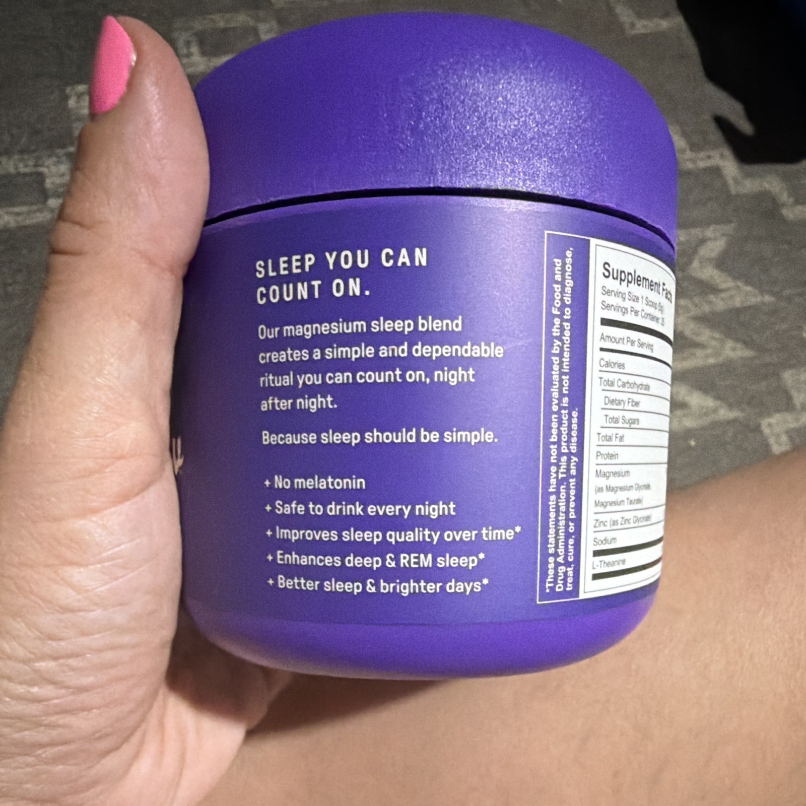 moonbrew Magnesium Sleep Aid Powder Sleepy Berry No Melatonin 4.43 oz (125g)