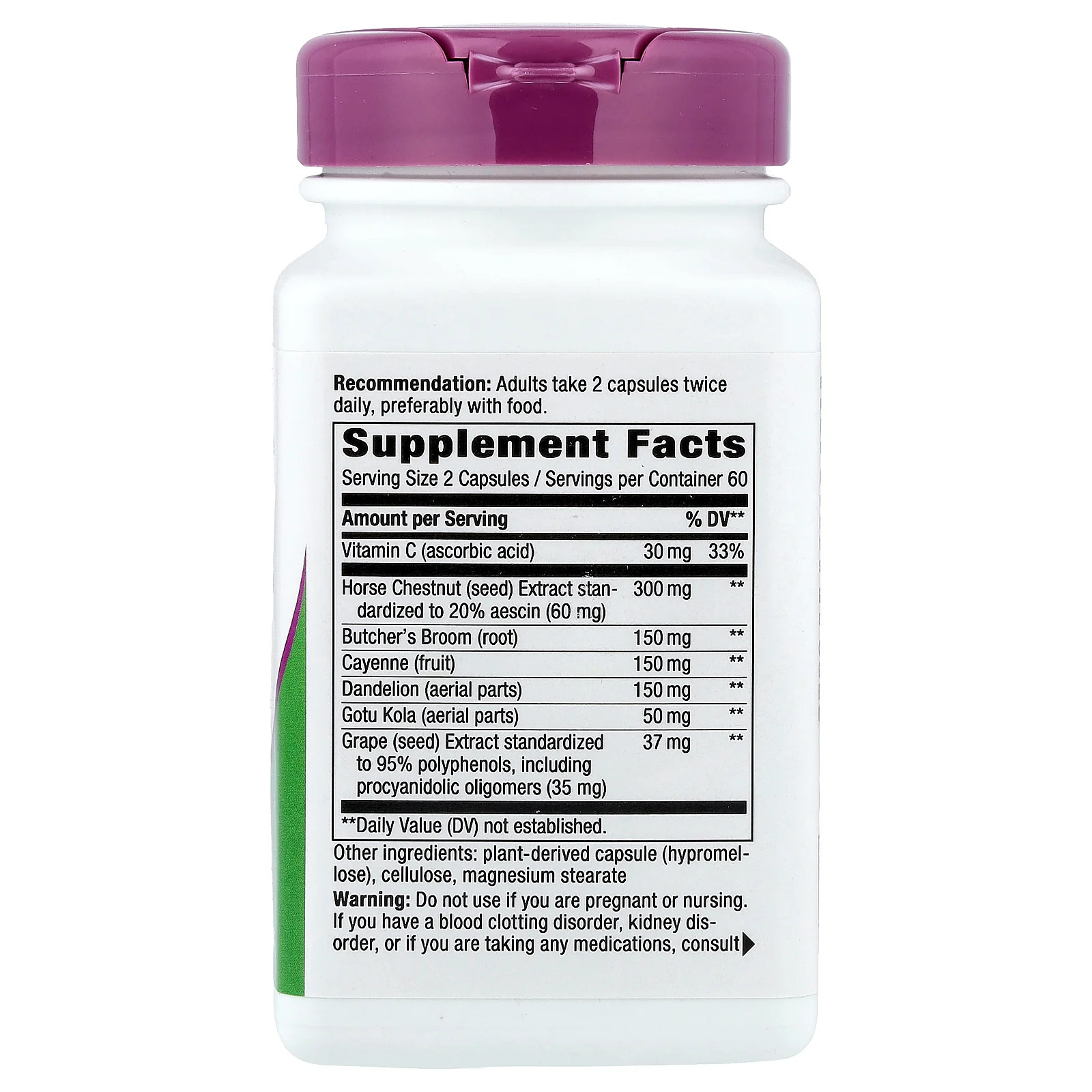 2 X Nature’s Way, Leg Veins, 120 Vegan Capsules