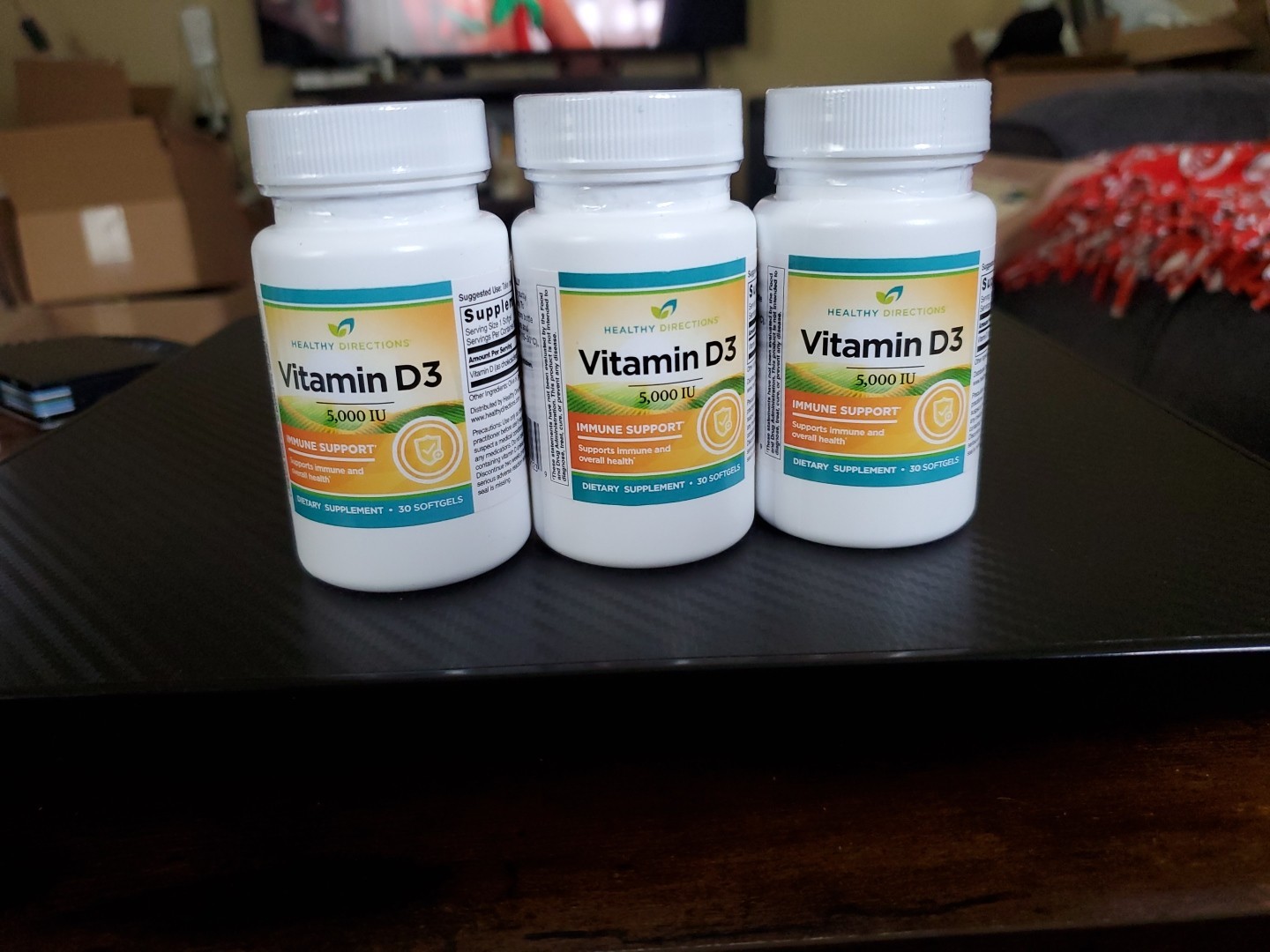 (3) HEALTHY DIRECTIONS Vitamin D3 5000 IU Immune Support – (30) softgels 06/2027