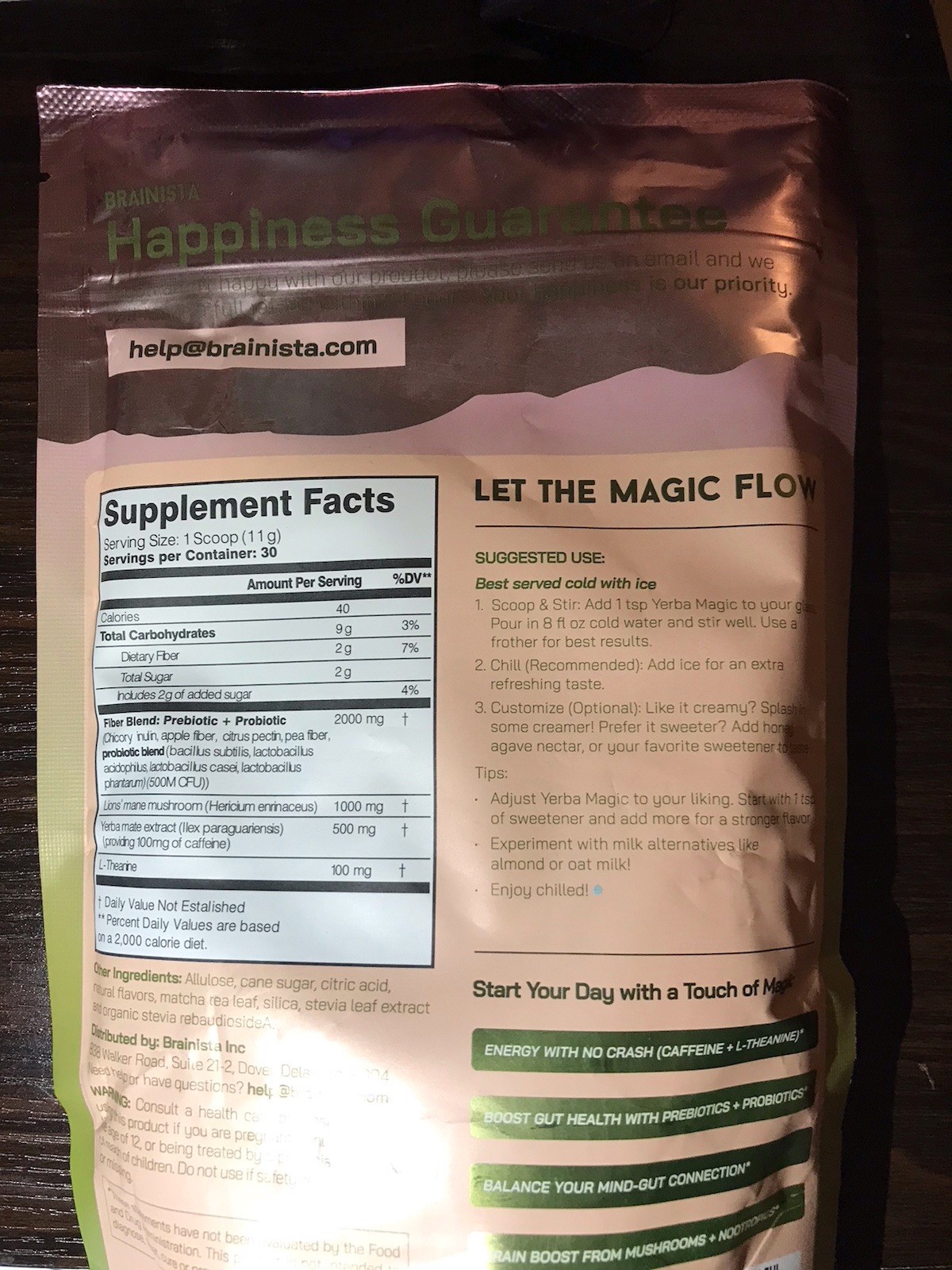 Brainista Yerba Magic Strawberry Matcha Powder 11.64 oz AUTHENTIC