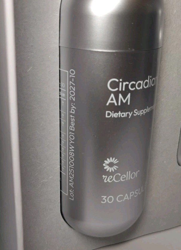 reCellor – Circadian AM+PM 30 + 30 = Total 60 Dietary Supplement Capsules NIB