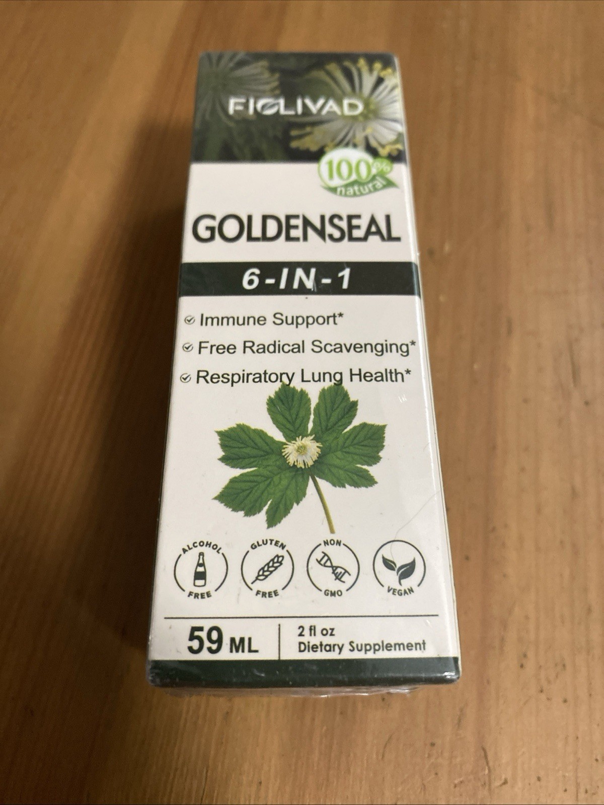 Goldenseal Echinacea Elderberry Mullein Thyme Liquid 850mg Immune Support 1ml. D