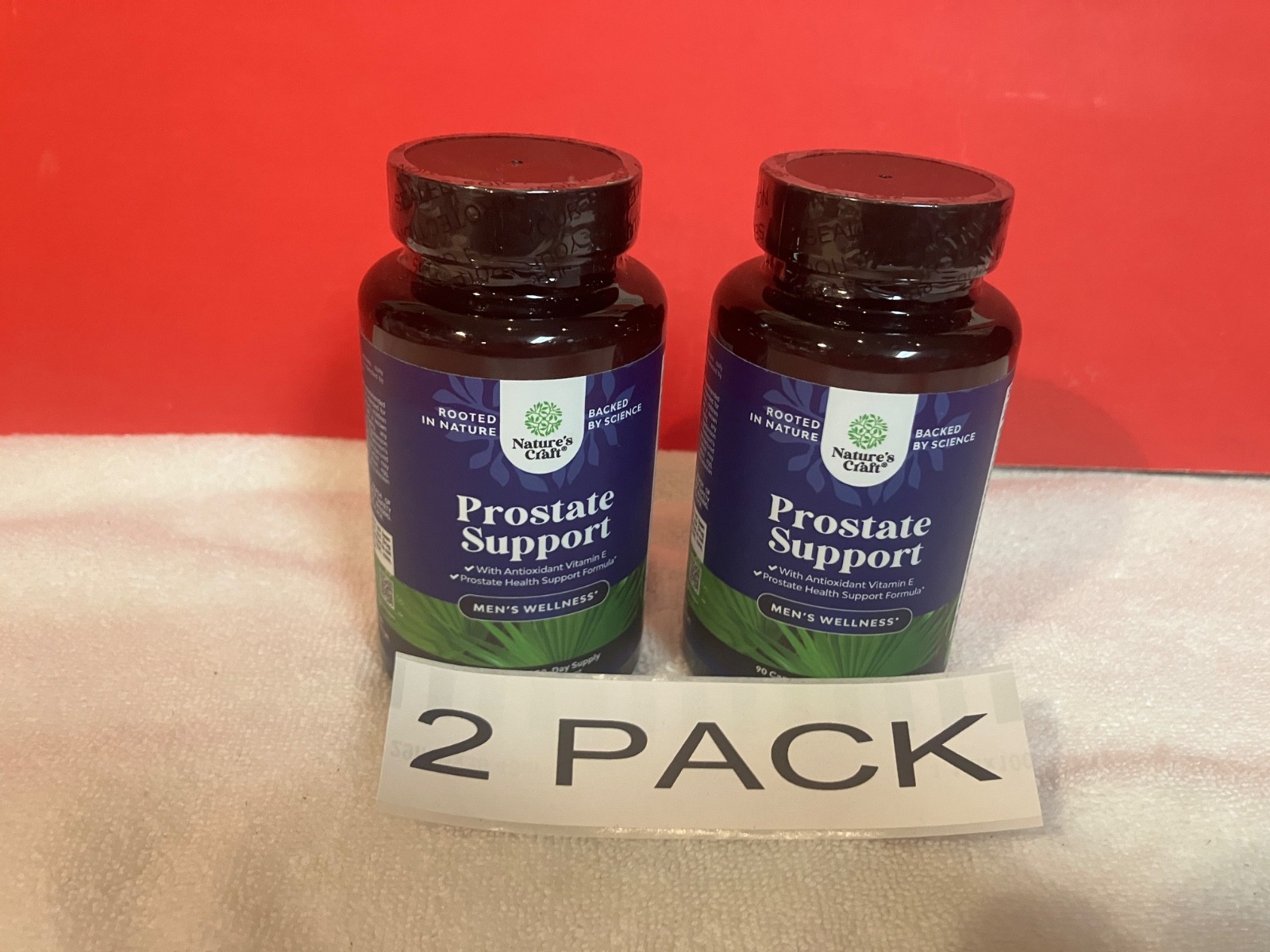 LOT 2- Prostate Support Herbal Prostate Supplement for Men-Saw Palmetto &Pygeum