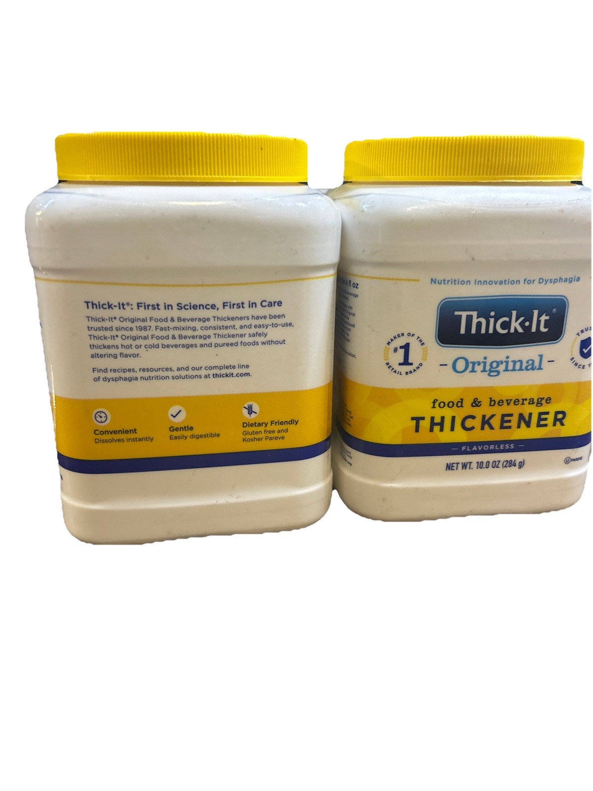 2 Pack Thick-It Original Food & Drink Thickener Unflavored 10 oz Each Canister