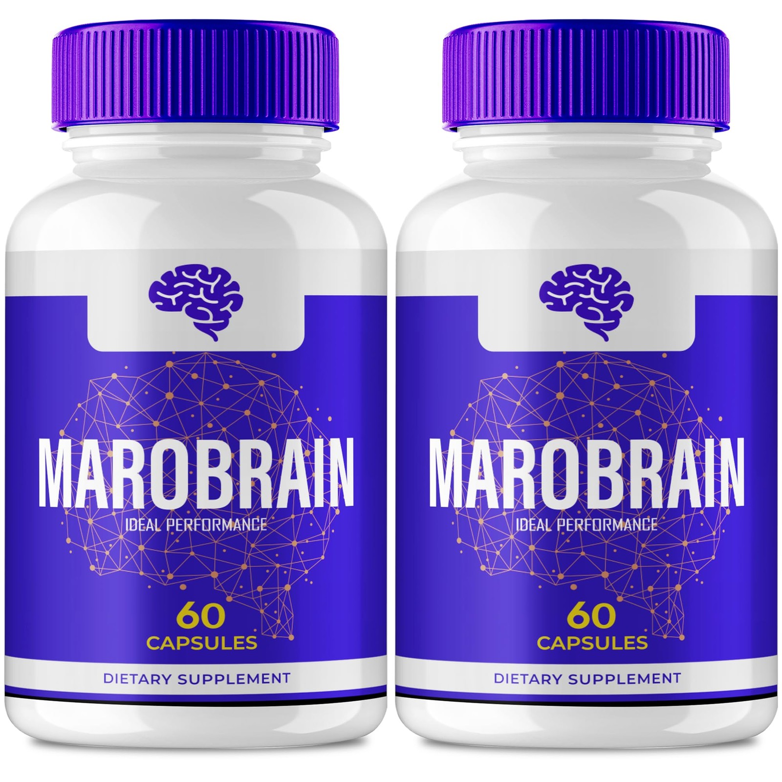 Marobrain Brain Nervous System Health Memory Support Sup – 120 Capsules (2 Pack)