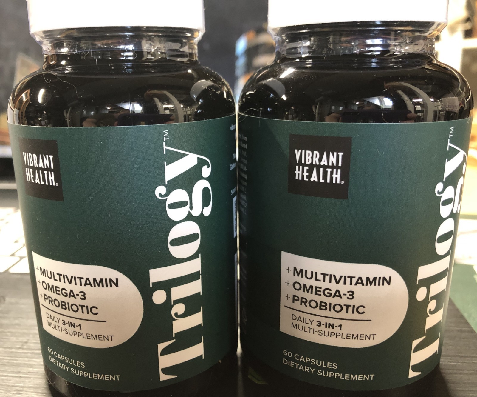 LOT of 2 Bottles TRILOGY Vibrant Health 60 Capsules Daily 3 in 1 EXP 02/27