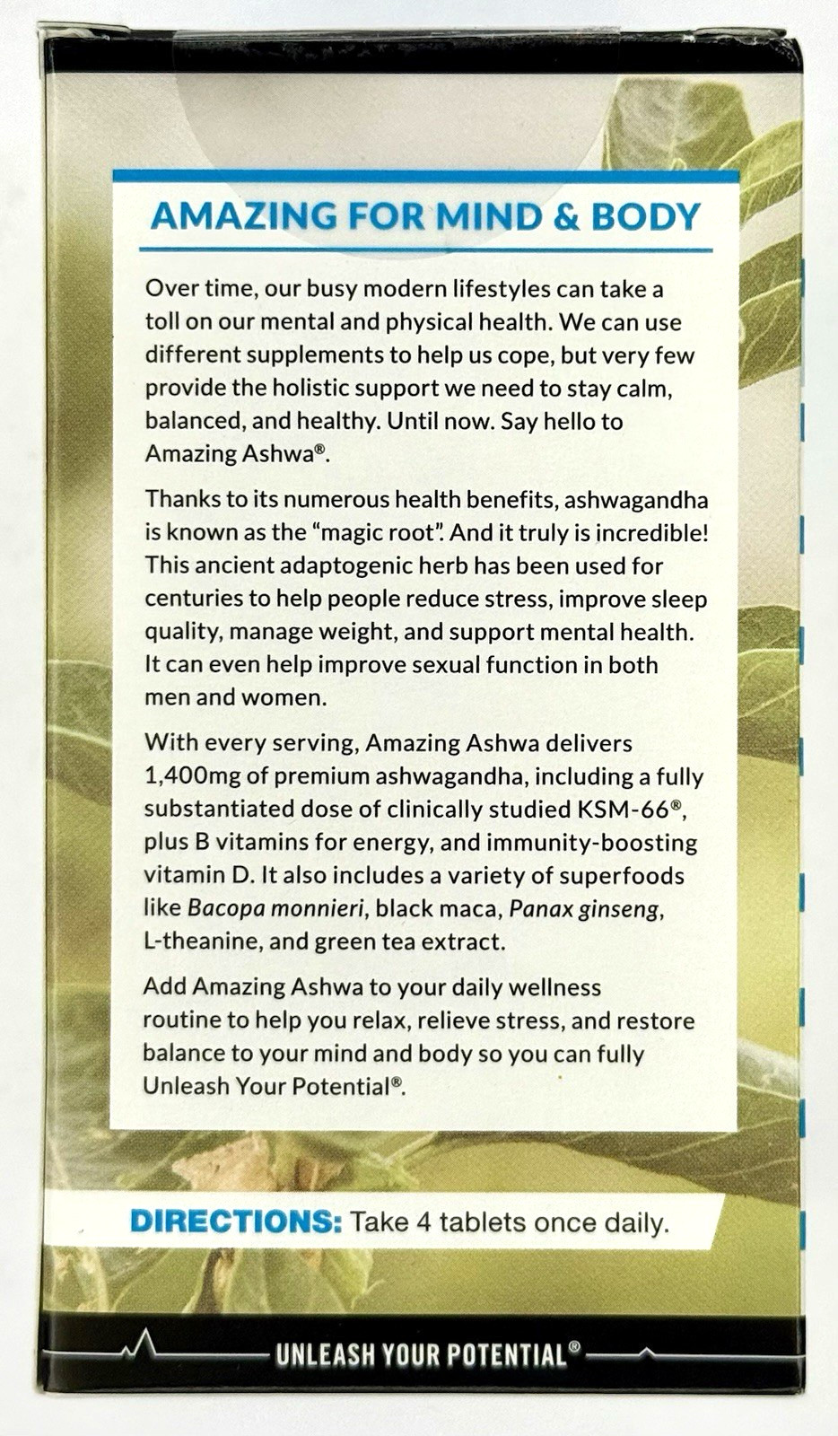Force Factor Amazing Ashwa Tablets Ashwagandha Supplement for Stress & Anxiety