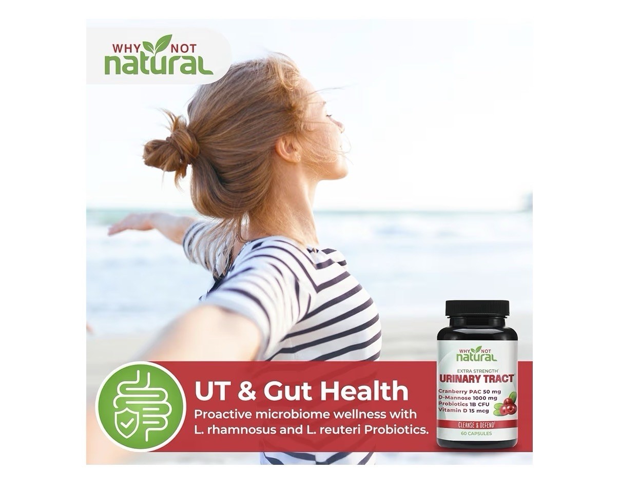Why Not Natural Extra Strength Urinary Extract 5-in-1 UTI with D Mannose 60Caps