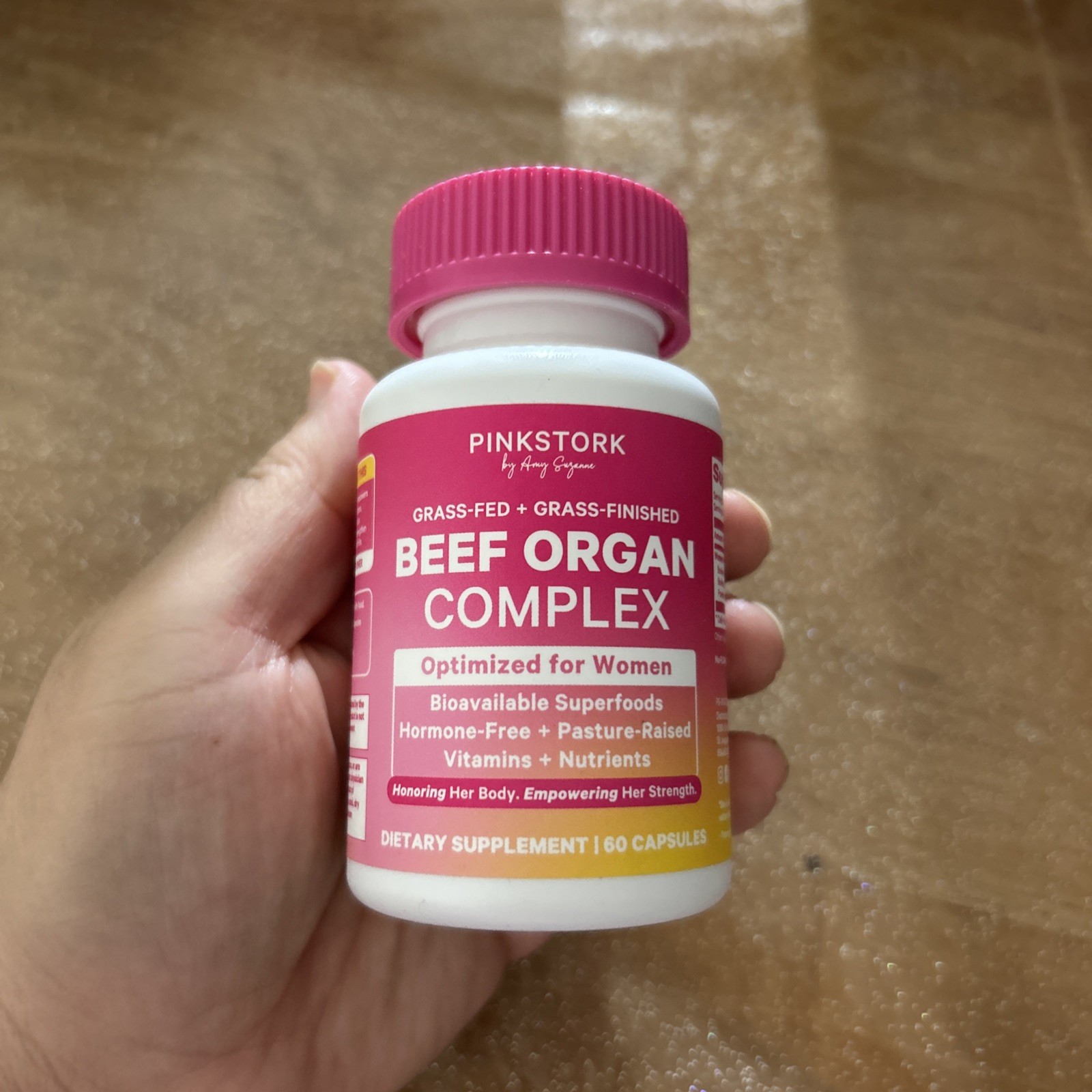 Pink Stork Grass-Fed Beef Organ Complex Women’s Health 60 Caps 350mg Exp 01/2028