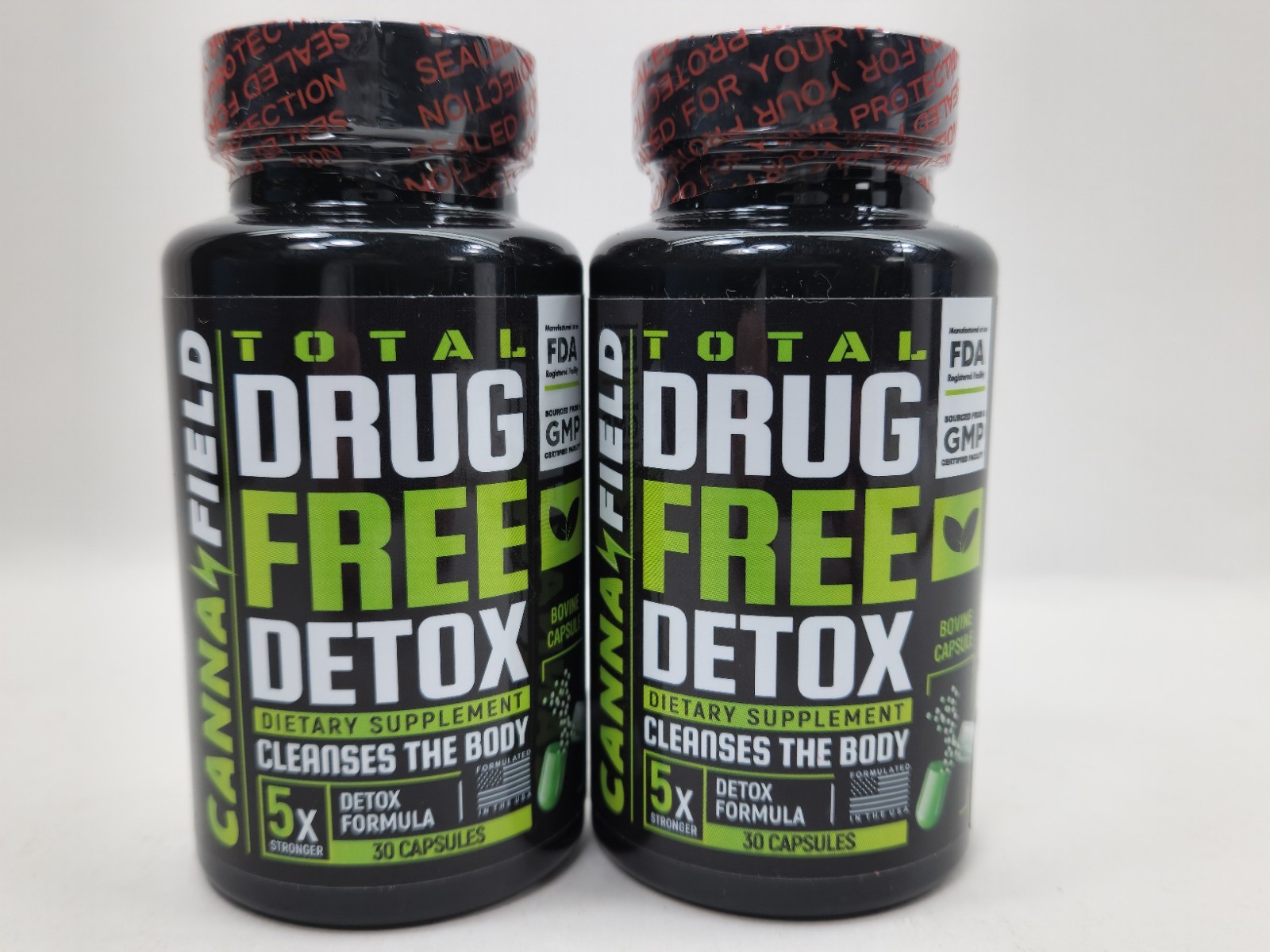 2x Canna Field Total Drug Free Detox 30 Capsules Each – 06/2026