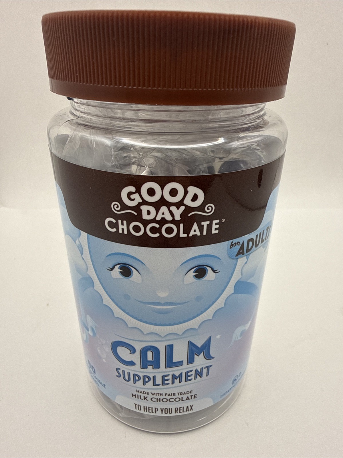 Good Day Chocolate Calm Supplement Milk Candy Coated 80 Pieces Ct