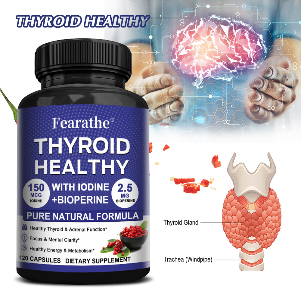 Thyroid Healthy with Iodine Alkaloids Support Healthy Thyroid 120 Capsules