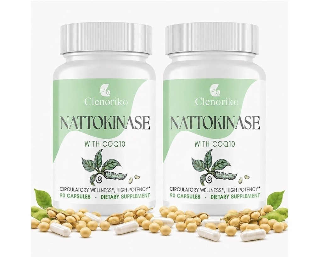 (2pack) Clenoriko Nattokinase with CoQ10 100mg 90 Capsules Heart & Circulatory