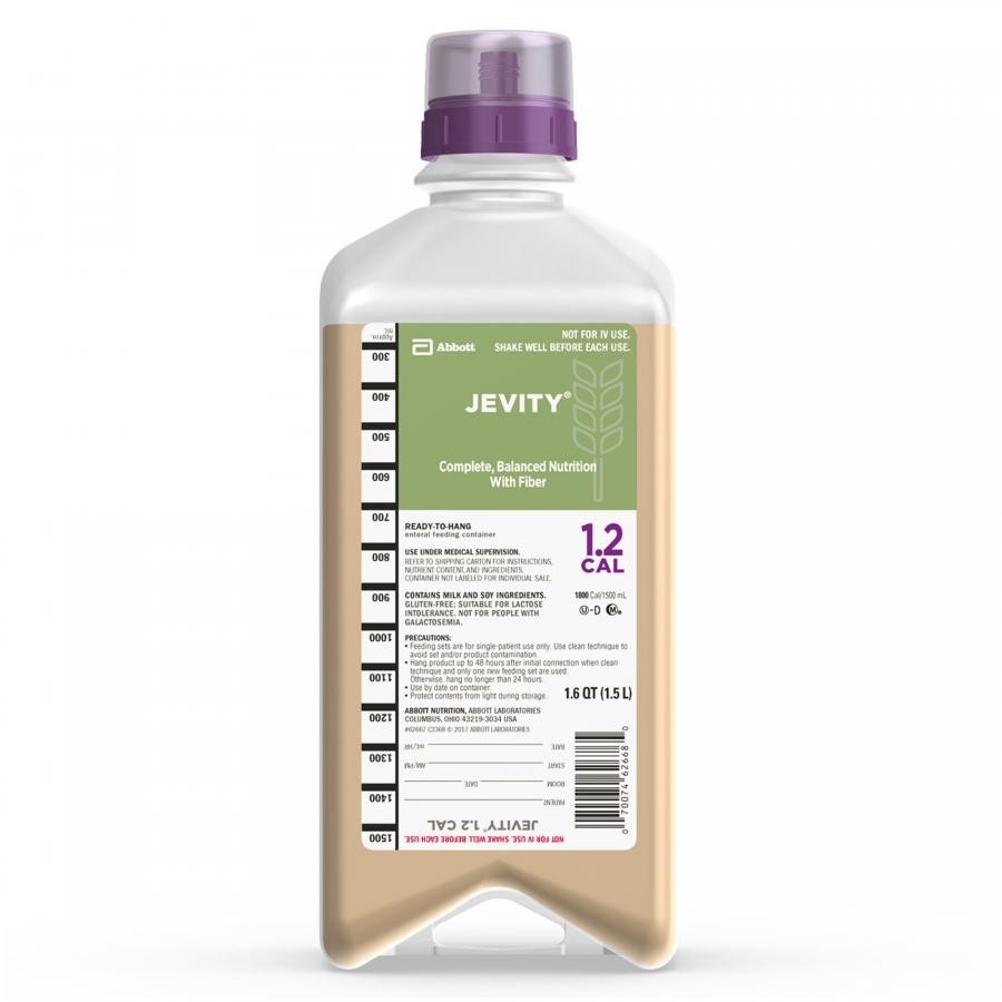 Abbott Jevity 1.2 Cal Tube Feed Formula Adult 1800 Calories 1.5 Liter Carton 6
