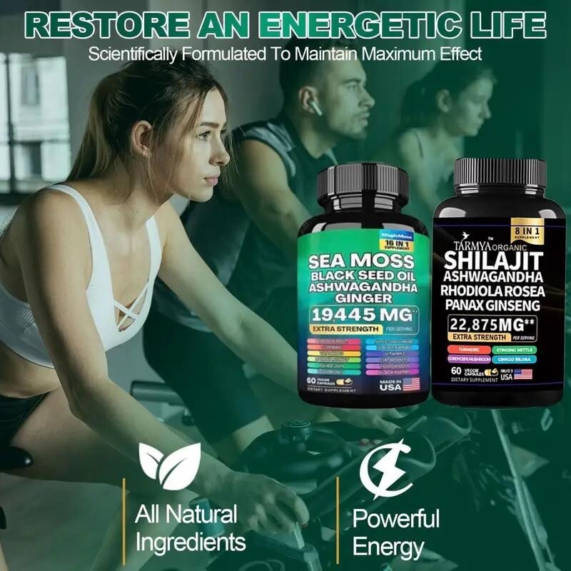 Tarmya’s Shilajit and Sea Moss Bundle Supplements