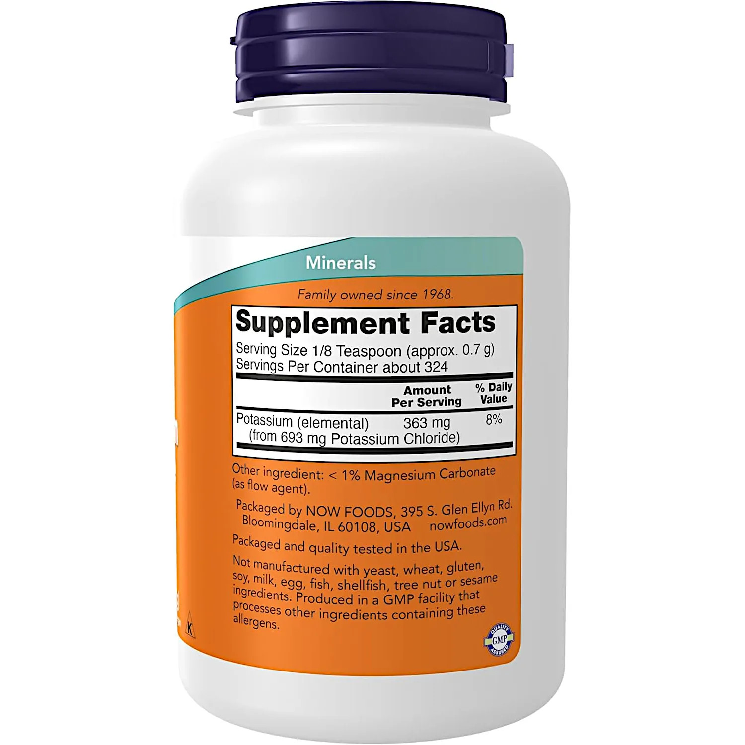 NOW Foods Potassium Chloride Powder, 8 Ounces