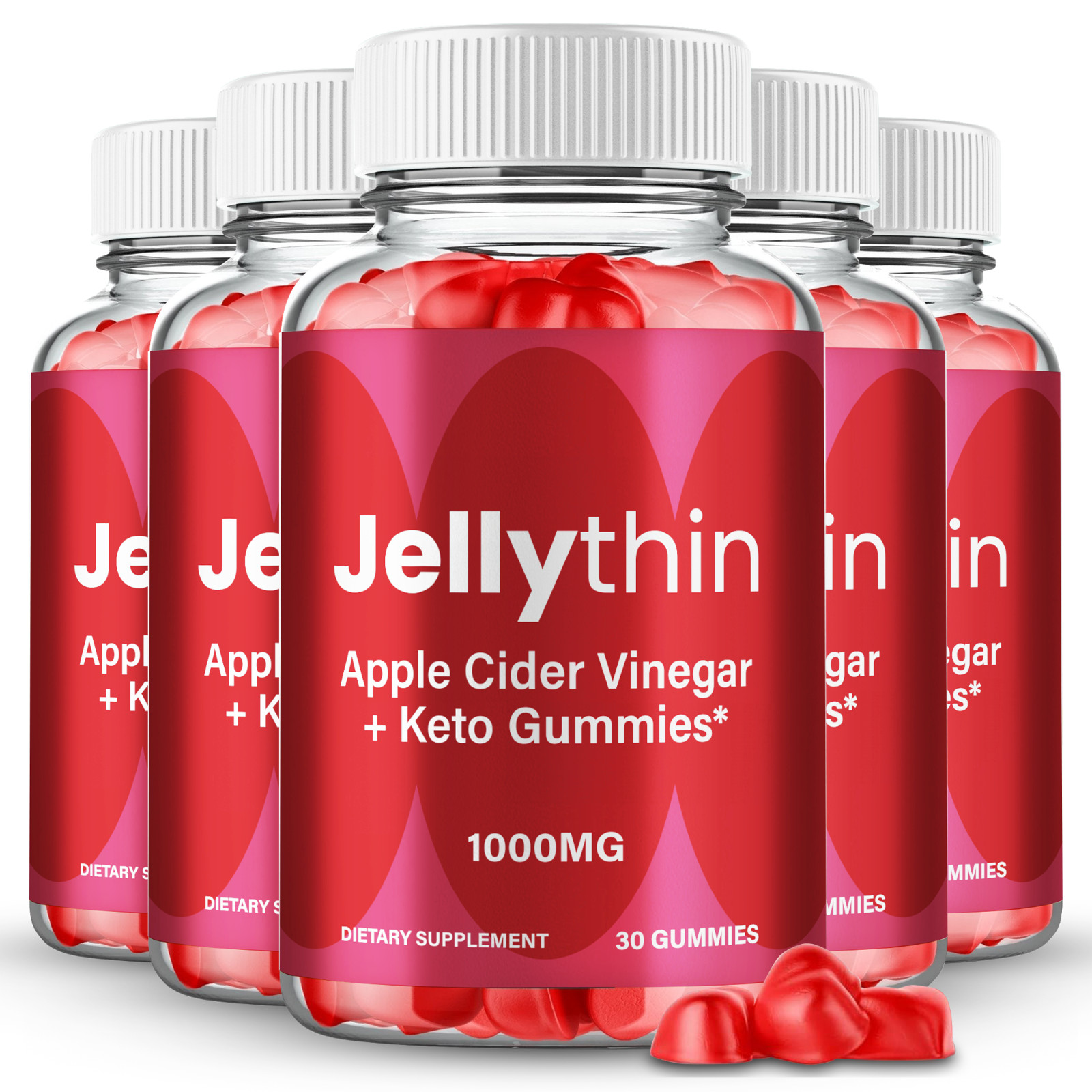 Jelly Thin Gummies Keto ACV, JellyThin ACV Supplement Gummies (5 Pack)